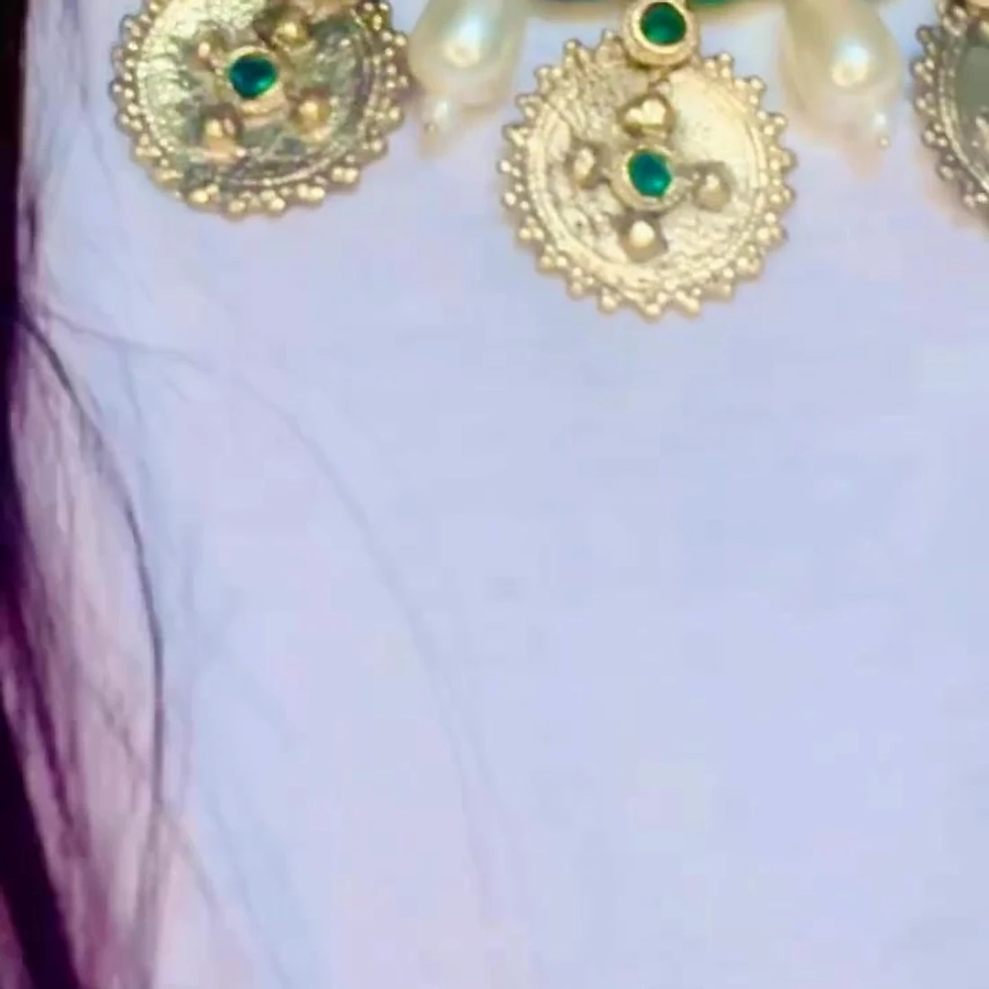 Zamurrad Coin & Pearl Choker